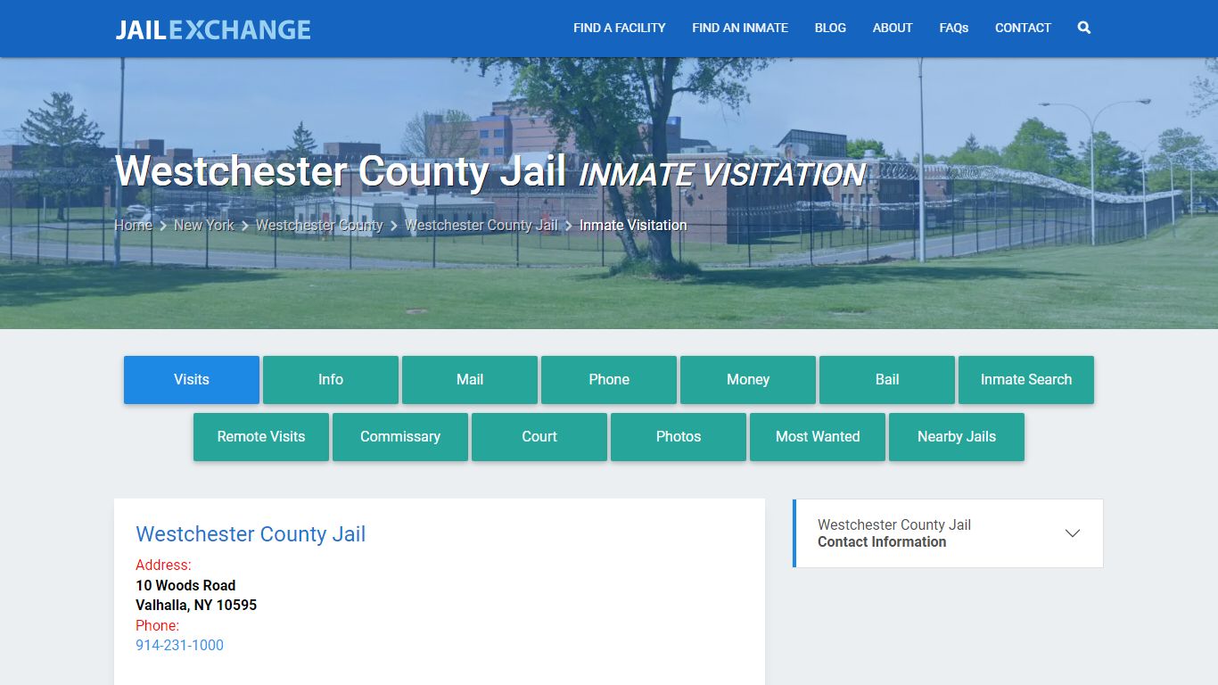 Inmate Visitation - Westchester County Jail, NY - Jail Exchange