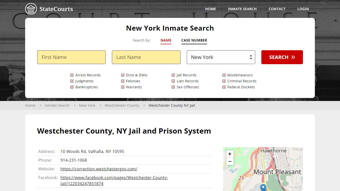 Westchester County NY Jail Inmate Records Search, New York - StateCourts